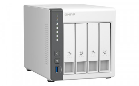 Qnap TS-433-4G, Tower, 4 x 2.5"/3.5" SATA , ARM 2.0GHz Quad core, 4GB, 1 x 2.5GbE + 1 x GbE, External adapter (PSU) - Galeria zdjęcie 4