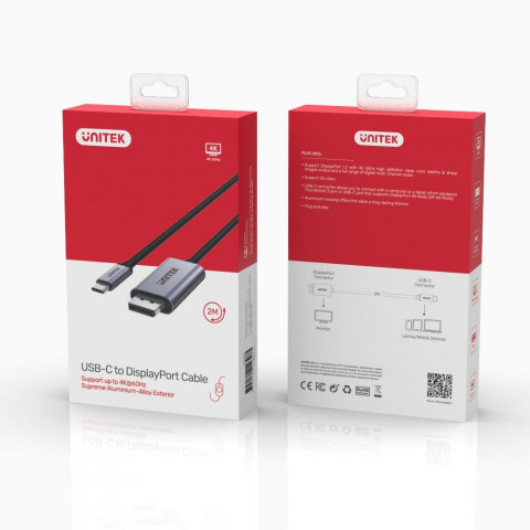 UNITEK ADAPTER USB-C - DP 1.2 4K@60HZ,1,8M, V1409A - Galeria zdjęcie 4