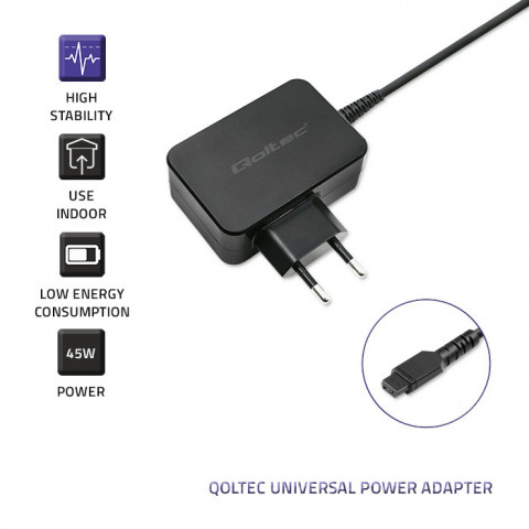 QOLTEC ZASILACZ SIECIOWY UNIWERSALNY 45W - Galeria zdjęcie 3