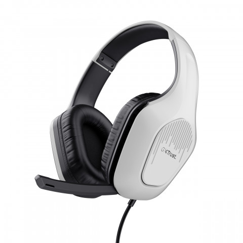 Słuchawki TRUST ZIROX HEADSET WHITE (25147) - Galeria zdjęcie 1