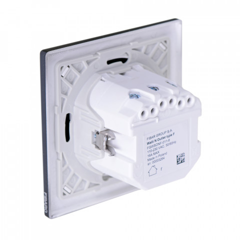 FIBARO Walli Gniazdko N Outlet type F antracyt FGWSONF-011-8 - Galeria zdjęcie 3