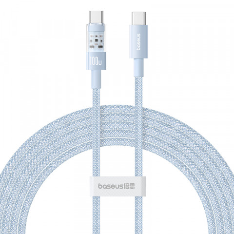 Kabel Baseus Gem Typ C-Typ C 100W 2m (niebieski) - Galeria zdjęcie 1