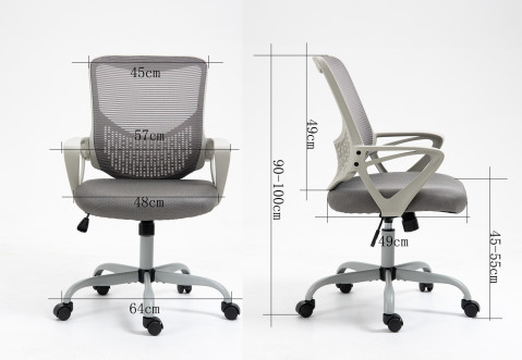 Fotel biurowy ACTIVEJET YK507 szary - Galeria zdjęcie 28
