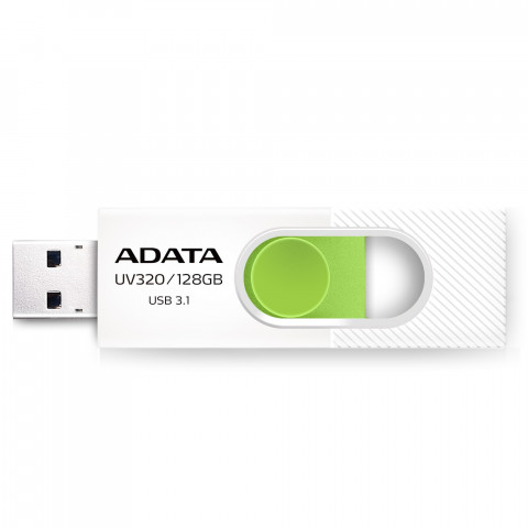 ADATA FLASHDRIVE UV320 128GB USB 3.1 WHITE/GREEN - Galeria zdjęcie 2