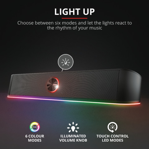 Głośnik TRUST GXT619 THORNE RGB LED SOUNDBAR - Galeria zdjęcie 3