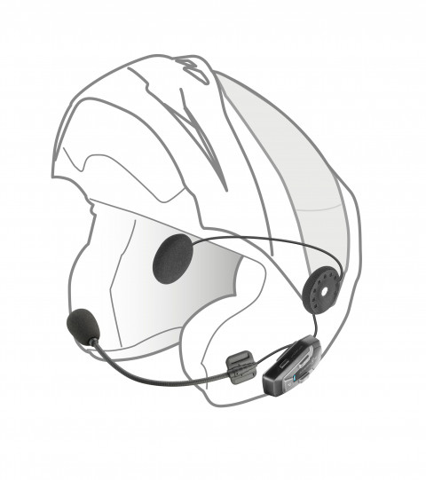 Intercom motocyklowy INTERPHONE U-COM 6R, komplet na 1 kask - Galeria zdjęcie 6