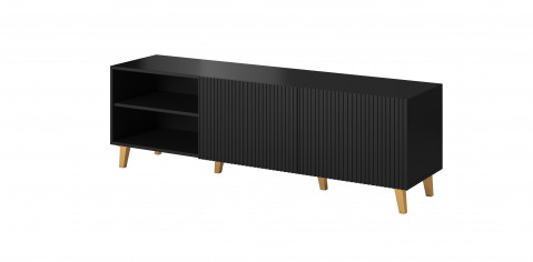 Szafka RTV PAFOS 150x40x52 czarny mat - Galeria zdjęcie 1