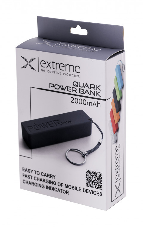 ESPERANZA POWER BANK 2000MAH QUARK CZARNY XMP101K - Galeria zdjęcie 3