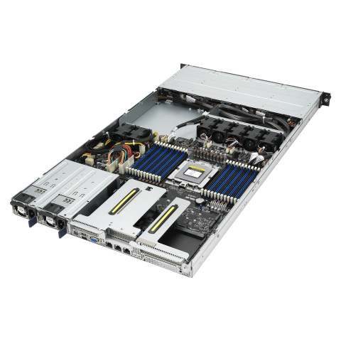 Platforma Asus Rack (1U) RS500A-E12-RS4U AMD Epyc 9004 (4x Nvme, 2xM.2, 2xGPU, 2x1Gbe, IPMI, 1+1 800W) - Galeria zdjęcie 3