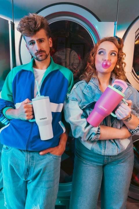Kubek termiczny z teleskopową słomką Kambukka Rio Tumbler 950ml Frosty Coconut - Galeria zdjęcie 20