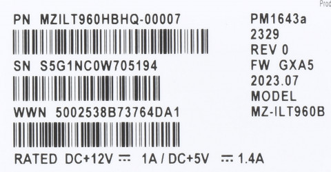 Samsung PM1643a 960GB 2.5" SAS MZILT960HBHQ-00007 - Galeria zdjęcie 2