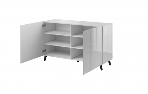 Komoda 2D REJA biały połysk/ biały połysk - Galeria zdjęcie 2