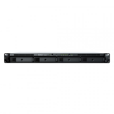 NAS Synology RS422+; 1U RACK; 4x (3.5" SATA HDD/2.5" SATA SSD); AMD Ryzen R1600; 2 GB DDR4 ECC, 2x 1GbE RJ-45 - Galeria zdjęcie 1