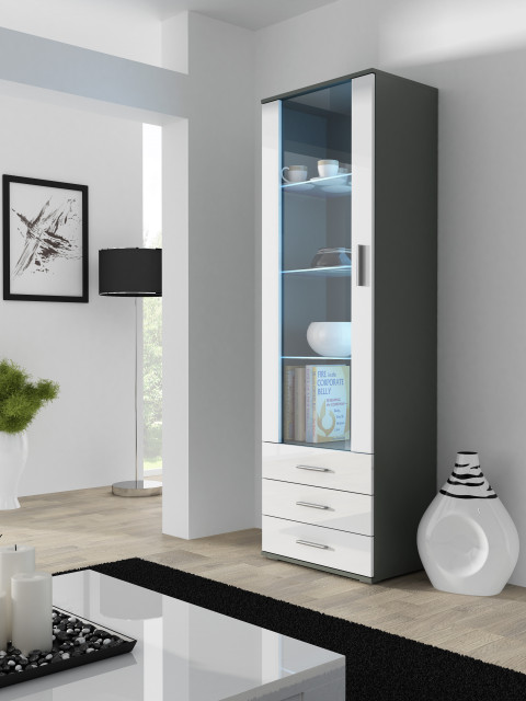 Zestaw meblowy SOHO 7 szary/biały połysk - Galeria zdjęcie 3