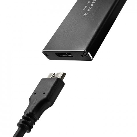 QOLTEC OBUDOWA DO DYSKÓW SSD M.2 SATA | NGFF | USB - Galeria zdjęcie 2