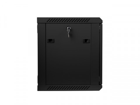 Lanberg szafa instalacyjna wisząca 19'' 9U 600x450mm czarna (drzwi szklane) - Galeria zdjęcie 3