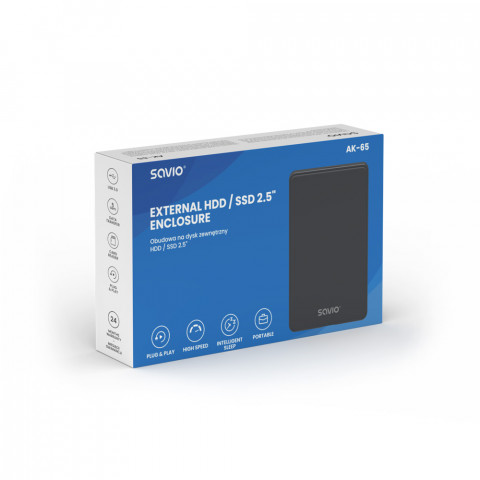 SAVIO ZEWNĘTRZNA OBUDOWA NA DYSK HDD/SDD 2,5", USB - Galeria zdjęcie 3