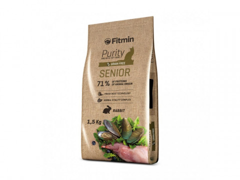 FITMIN Purity Senior Rabbit - sucha karma dla kota - 1,5kg - Galeria zdjęcie 1