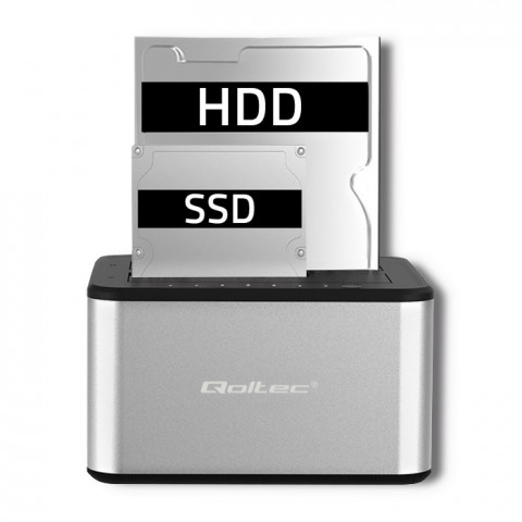 QOLTEC STACJA DOKUJĄCA DYSKÓW 2XHDD/SSD | USB 3.0 - Galeria zdjęcie 6