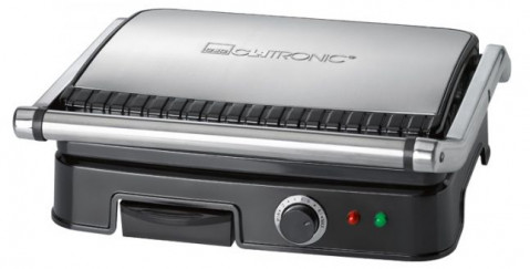 Grill elektryczny Clatronic KG 3487 (2000W stołowy-zamykany, czarno-srebrny) - Galeria zdjęcie 1