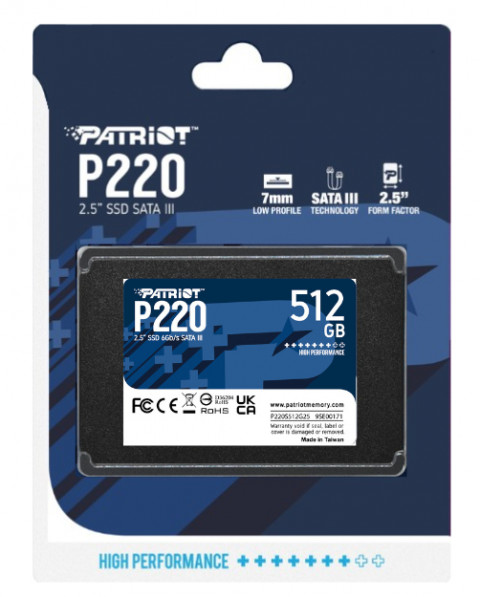 SSD PATRIOT P220 512GB SATA3 2,5" - Galeria zdjęcie 5