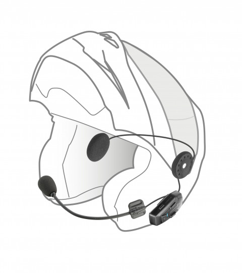 Intercom motocyklowy INTERPHONE U-COM 7R, komplet na 1 kask - Galeria zdjęcie 6