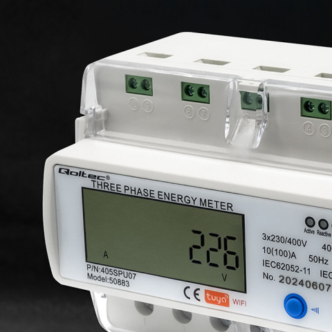 QOLTEC LICZNIK ENERGII TRÓJFAZOWY ELEKTRONICZNY - Galeria zdjęcie 7