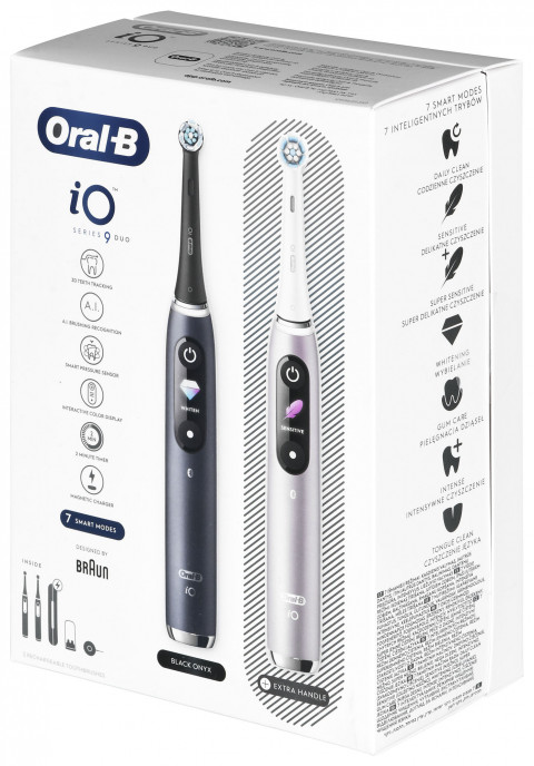 Braun Oral-B szczoteczka elektryczna iO 9N zestaw DUO BLACK ONYX & ROSE QUARTZ - Galeria zdjęcie 18