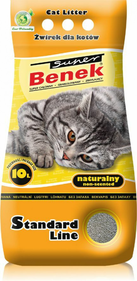 CERTECH Super Benek Standard Naturalny - żwirek dla kota zbrylający 10 l - Galeria zdjęcie 1