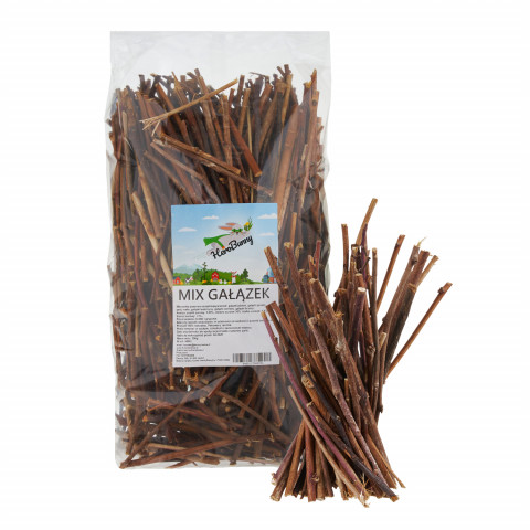 FACTORYHERBS HeroBunny MIX Gałązek - przysmak dla gryzoni i królika - 500g - Galeria zdjęcie 1