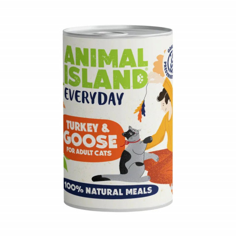 ANIMAL ISLAND Everyday Indyk i gęś - mokra karma dla kota - 400g - Galeria zdjęcie 1