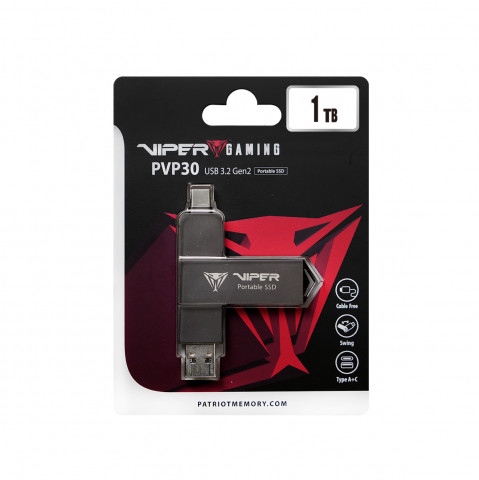 Dysk SSD Patriot PVP30 1TB 1000MB/s USB Duo A+C 3.2 Gen2 Alu - Galeria zdjęcie 5