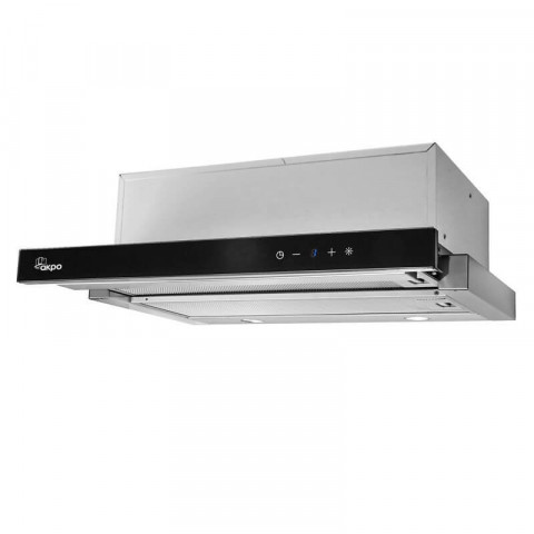 Okap teleskopowy AKPO WK-7 LIGHT GLASS TOUCH 60 INOX CZARNY (front czarne szkło, dotykowy) - Galeria zdjęcie 1