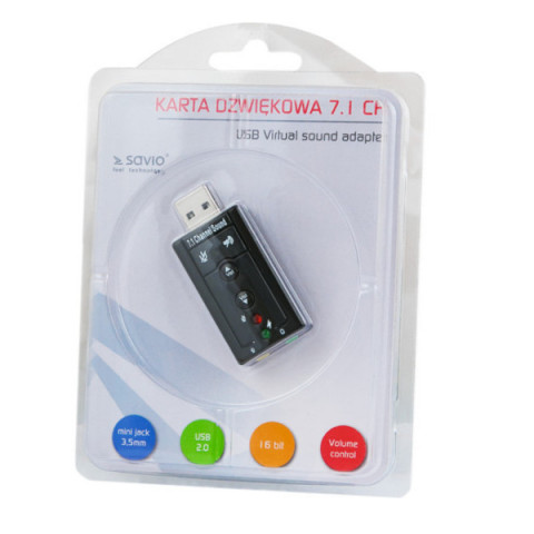 SAVIO KARTA DŹWIĘKOWA USB 7.1 AK-01 - Galeria zdjęcie 2