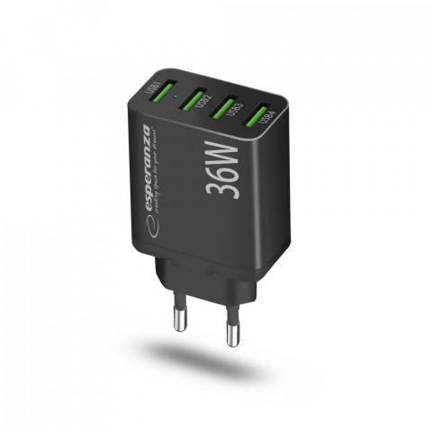 ESPERANZA ŁADOWARKA SIECIOWA 36W 4XUSB-A EZC107K - Galeria zdjęcie 3