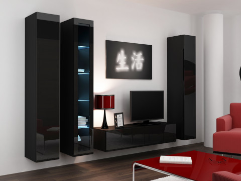 Zestaw meblowy VIGO 15 czarny/czarny połysk - Galeria zdjęcie 1