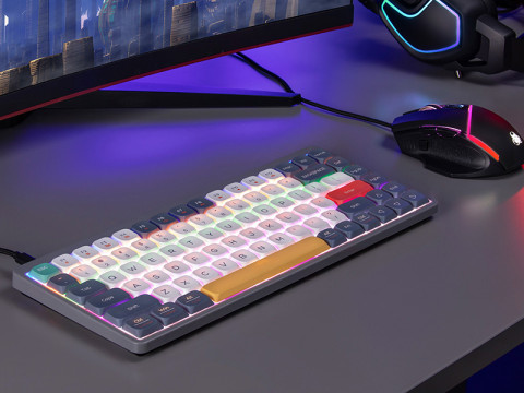 TRACER KLAWIATURA FINA 84 GREY OUTEMU RED SWITCH - Galeria zdjęcie 6