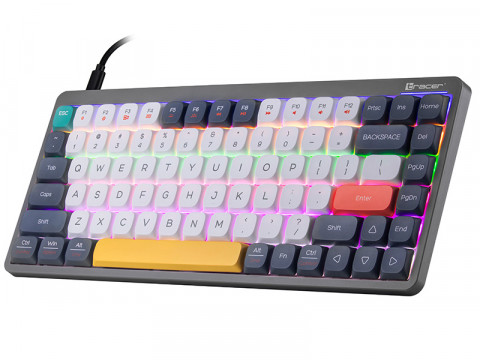 TRACER KLAWIATURA FINA 84 GREY OUTEMU RED SWITCH - Galeria zdjęcie 5