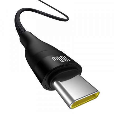 Kabel Baseus Flash 2 USB-USB C 100w 2m (czarny) - Galeria zdjęcie 4