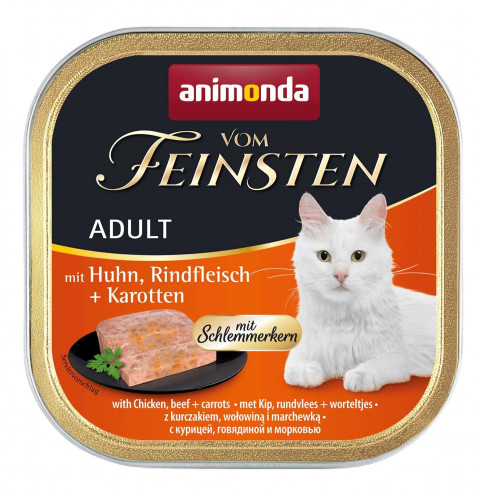 ANIMONDA Vom Feinsten Adult Kurczak, wołowina i marchewka - mokra karma dla kota - 100g - Galeria zdjęcie 1