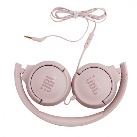Słuchawki JBL Tune 500 (rożowe, nauszne, z wbudowanym mikrofonem) - Galeria zdjęcie 4