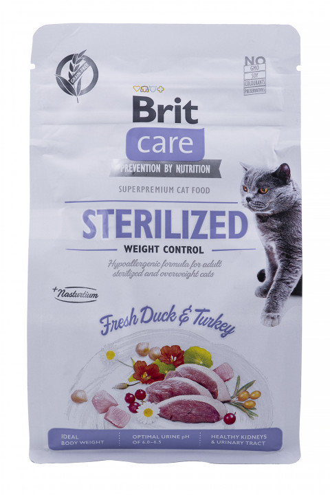 BRIT Care Grain-Free Sterilized Weight Control - sucha karma dla kota - 400 g - Galeria zdjęcie 1