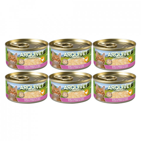 ARQUIVET kurczak w sosie z paluszkami krabowymi - mokra karma dla kota - 6x80g - Galeria zdjęcie 1