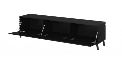 Szafka RTV NOVA 186x40x48 czarny mat - Galeria zdjęcie 2