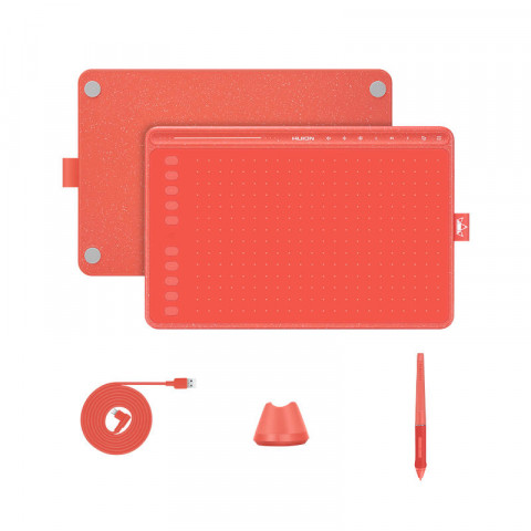 Tablet graficzny Huion HS611 Red - Galeria zdjęcie 1