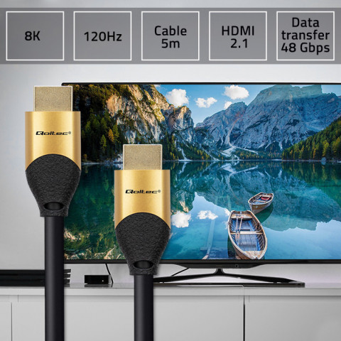 QOLTEC KABEL HDMI V2.1 ULTRA HIGH SPEED 8K | 60HZ - Galeria zdjęcie 2
