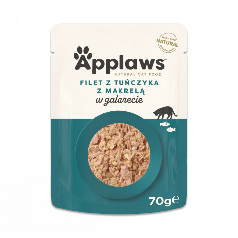 APPLAWS Tuna fillet with mackerel in jelly - mokra karma dla kota - 70g - Galeria zdjęcie 1