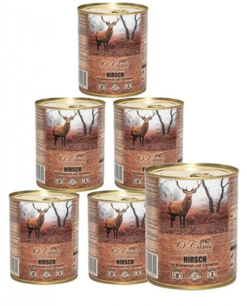 O'CANIS Jeleń z kaszą gryczaną - mokra karma dla psa - 6x800g - Galeria zdjęcie 1
