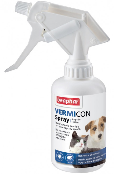 BEAPHAR Vermicon - spray na pchły i kleszcze dla psa i kota - 250ml - Galeria zdjęcie 1