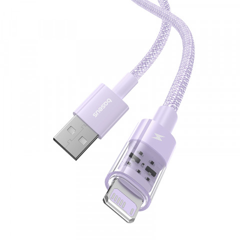 Kabel Baseus Gem 2.4A 1m (fioletowy) - Galeria zdjęcie 2